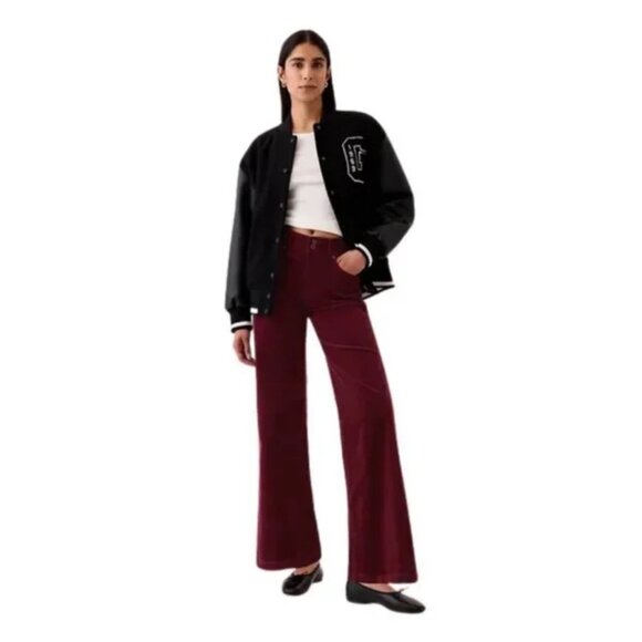 GAP  High Rise Corduroy Stride Wide-Leg Pants 10T - Picture 1 of 7